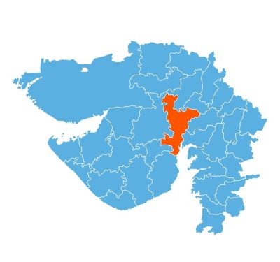 ahmedabad-district-highlighted-on-gujarat-state-map-india-vector